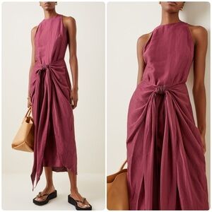 Bondi Born Lanai Eco Linen-Blend Wrap Tie Dress 🥀